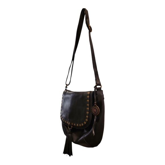 The Sak Black Serrano Leather Saddle Bag Crossbody - Picture 3 of 7